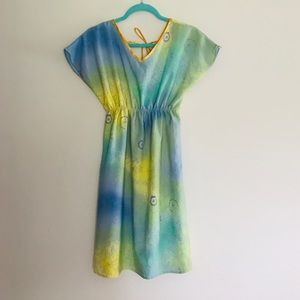 Satiny summer coverup dress